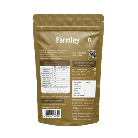 Farmley All Natural Gourmet Premium Raisins | Kishmish