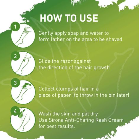 Sirona Disposable Shaving Razor for Women with Aloe Boost