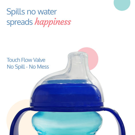 LuvLap Mobby Little Spout Sipper, 240ml, Anti-Spill Sippy Cup with Soft Silicone Spout, BPA Free