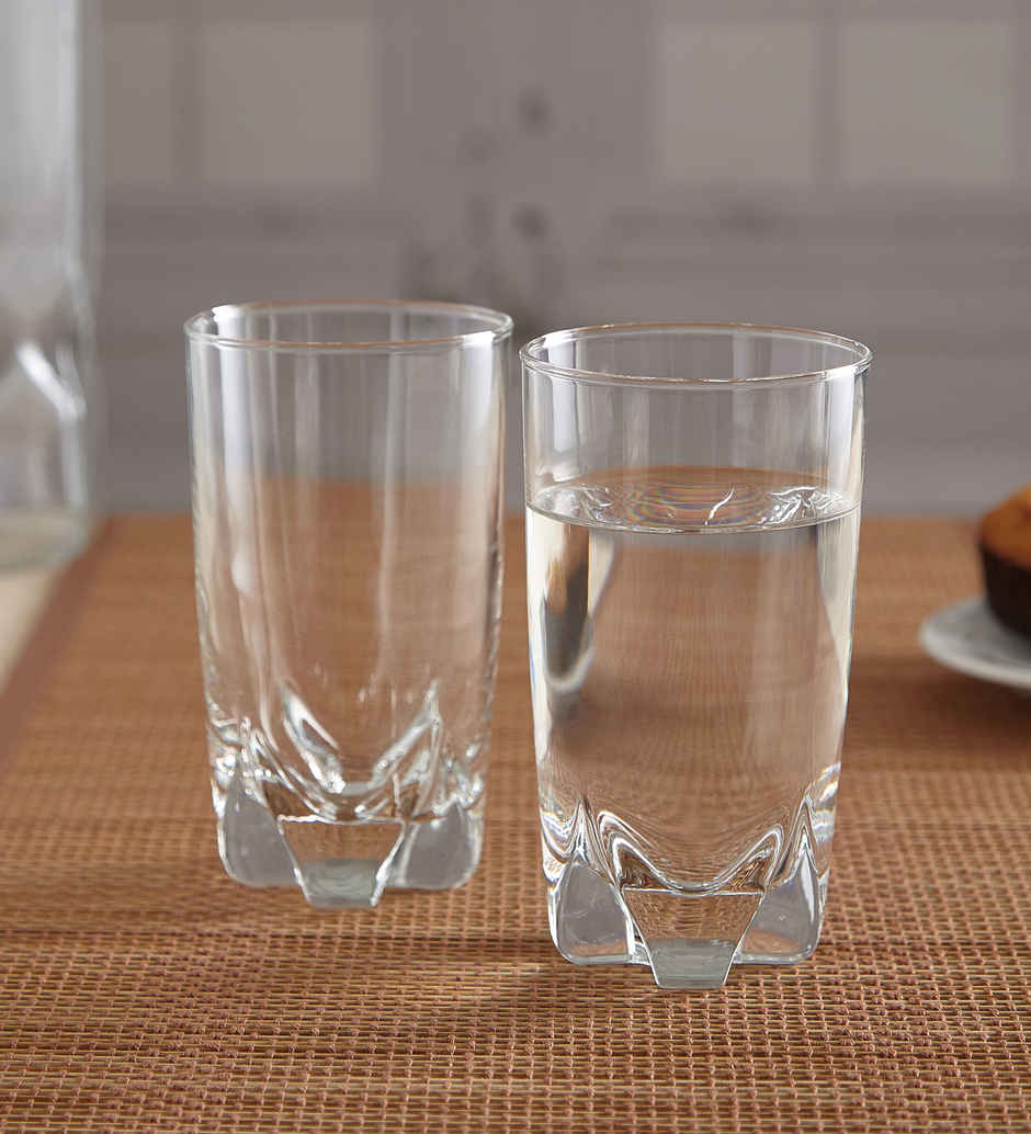Luminarc Highball Glass Set | 330 ml | Chip Resistant | Stackable | Microwave & Dishwasher Safe