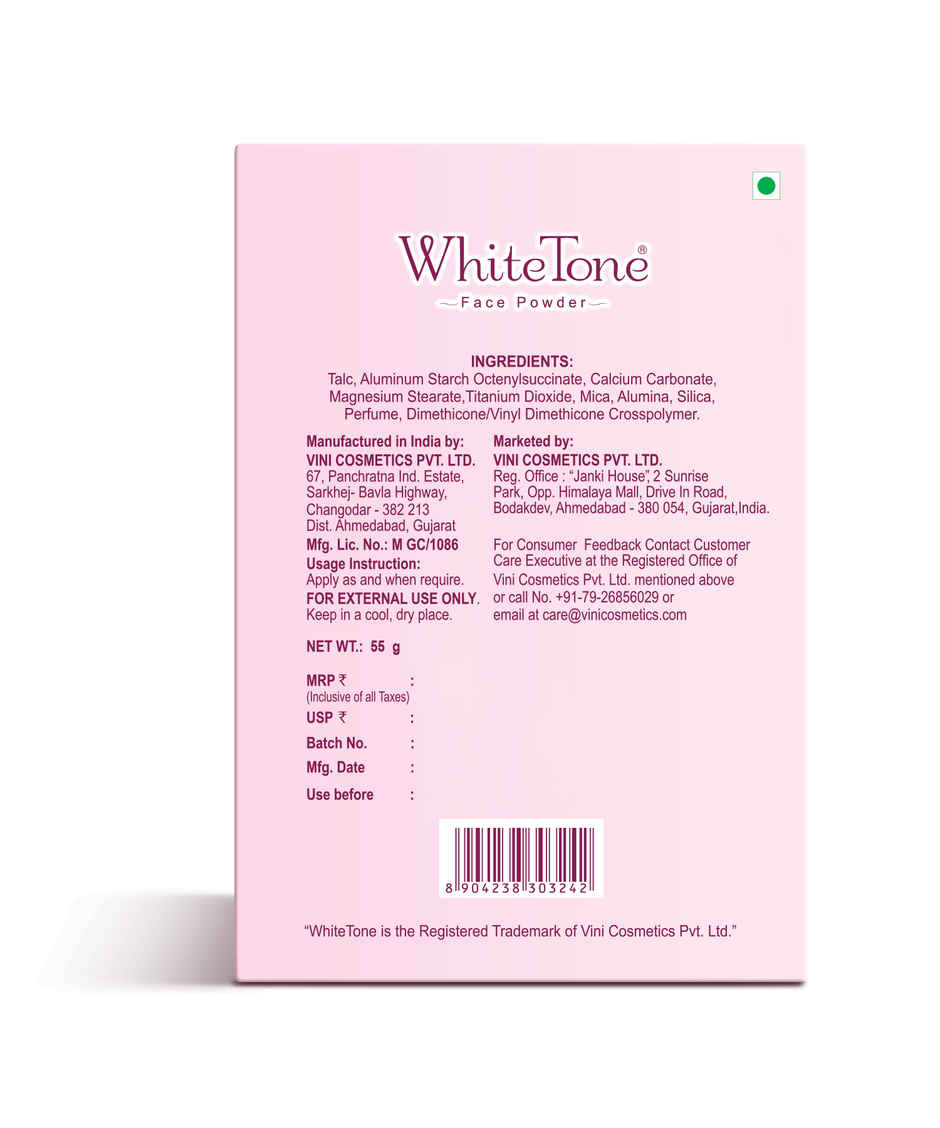 WhiteTone Pearl Face Powder, Glowing Daily Care with Sun Protection
