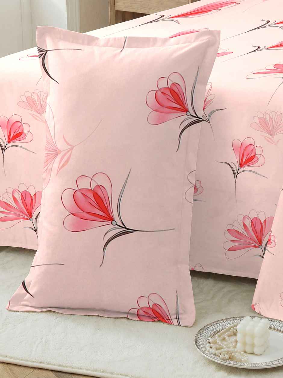 Dream Living 135 GSM Double Bedsheet Set |220 x 250 cm| With 2 Pillow Covers