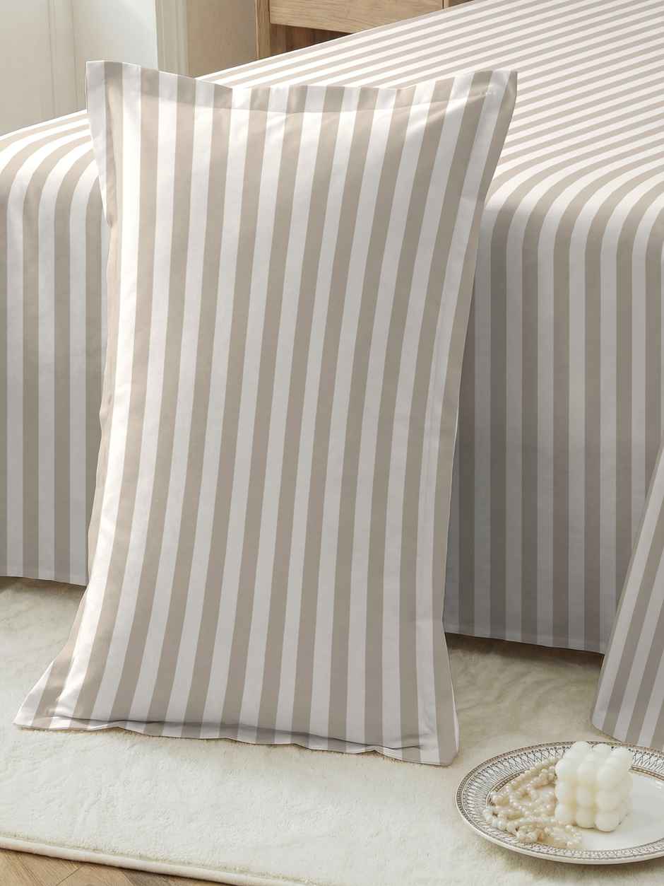 Dream Living Stripe King Bedsheet Set |275 x 275 cm| With 2 Pillow Covers