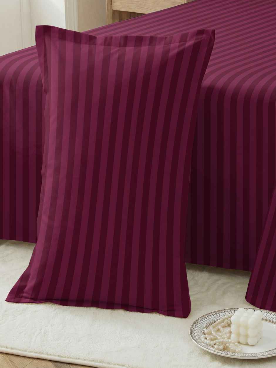 Dream Living Stripe King Bedsheet Set |275 x 275 cm| With 2 Pillow Covers