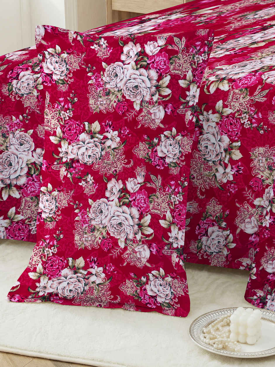 Dream Living 135 GSM King Bedsheet Set |275 x 275 cm| With 2 Pillow Covers