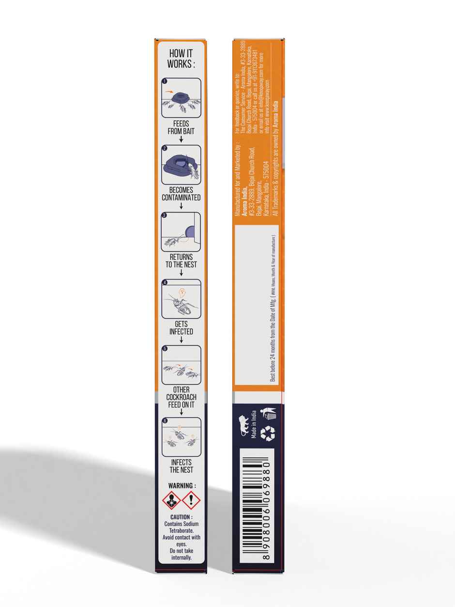 Knoq Away Cockroach Bait | Alternative To Anti Roach Gel, Powder and Cockroach Spray