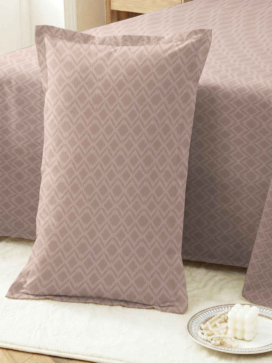 Dream Living Embossed Double Bedsheet Set | Beige - 220 x 250 cm