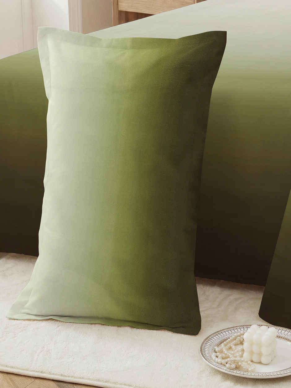 Dream Living Ombrey Double Bedsheet Set | Olive - 220 x 250 cm