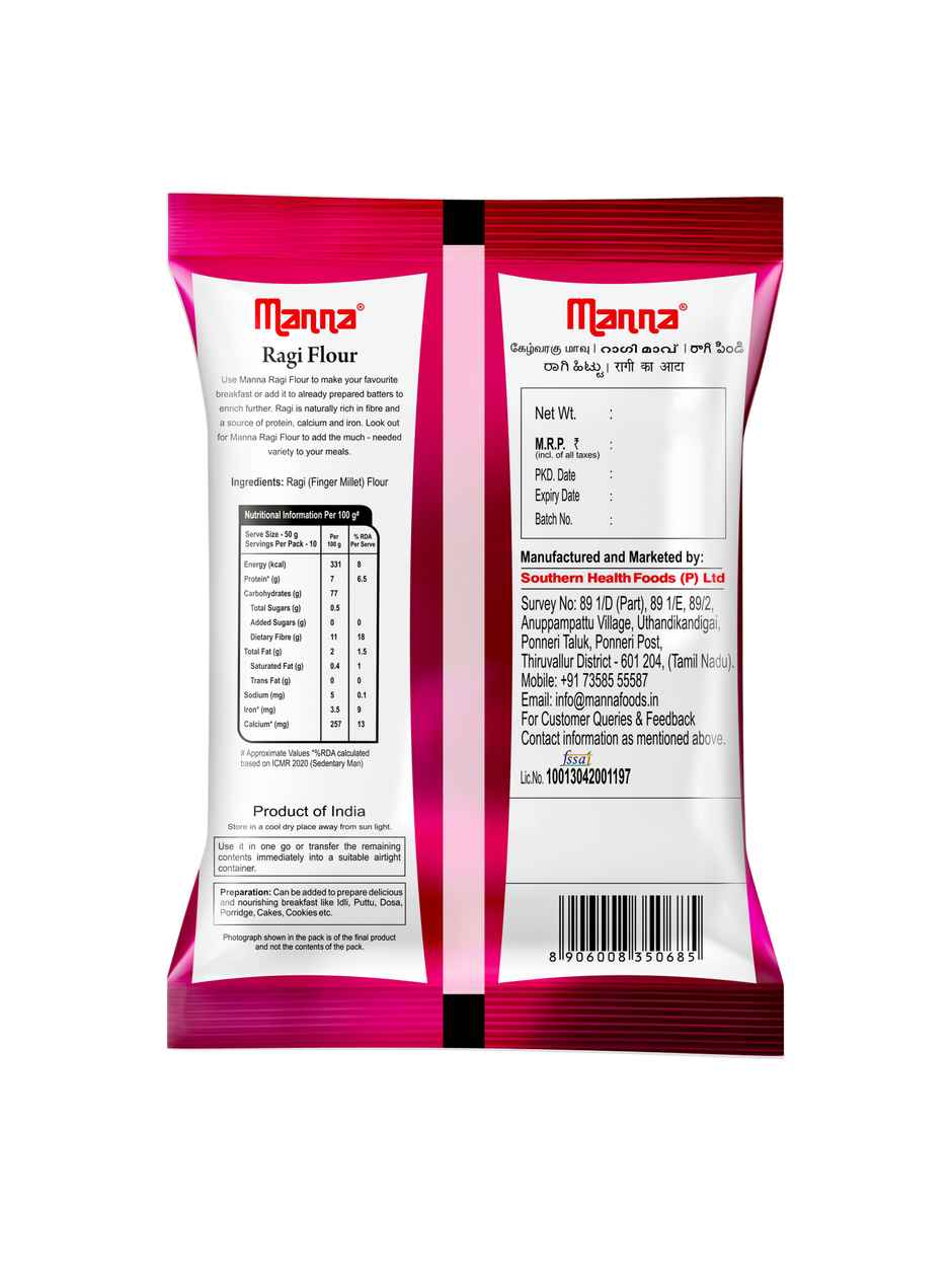 Manna Ragi Flour - Finger Millet Flour Nachni | Kezhvaragu | Mandua