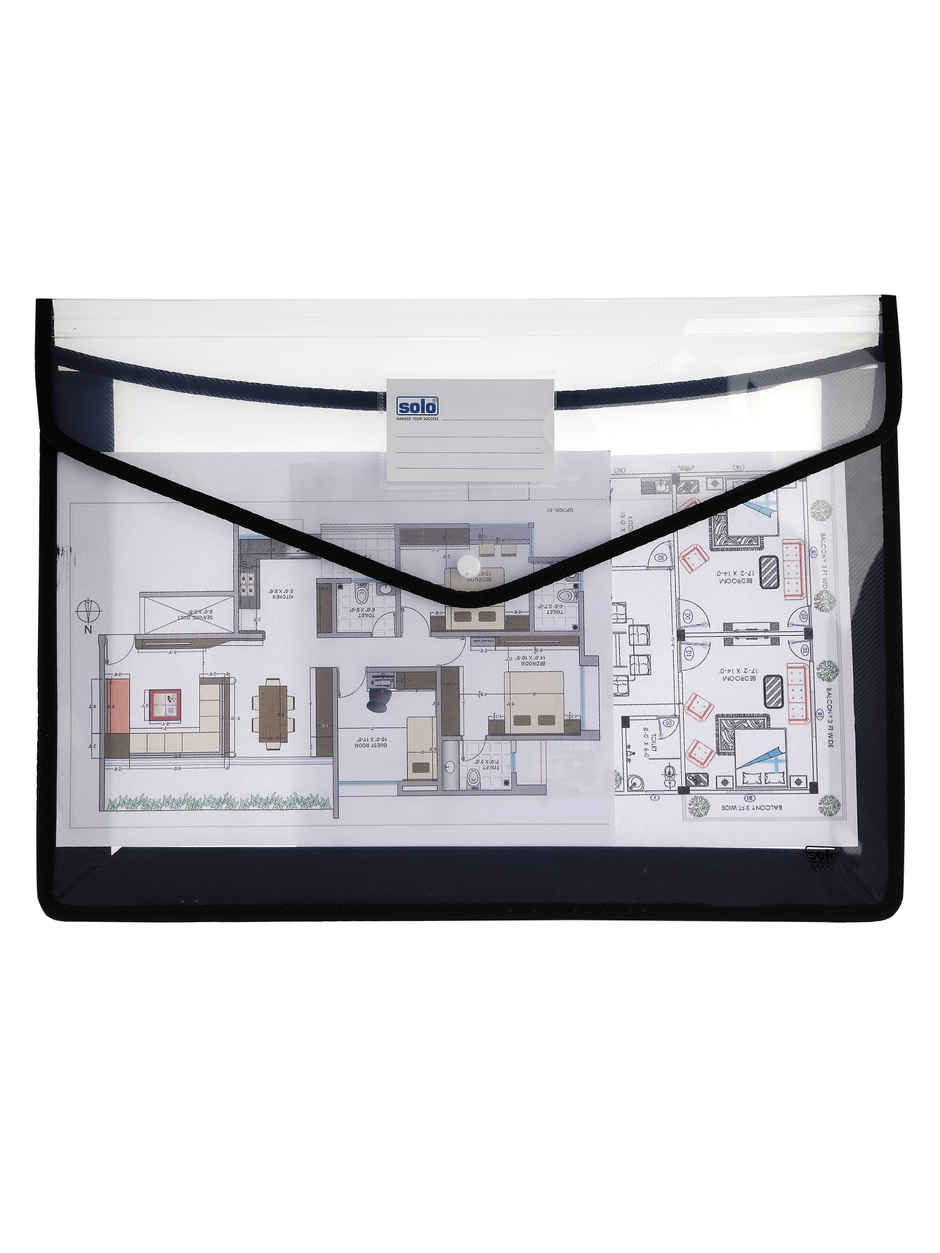 Solo Multi Function Button Folder With Extra Pocket