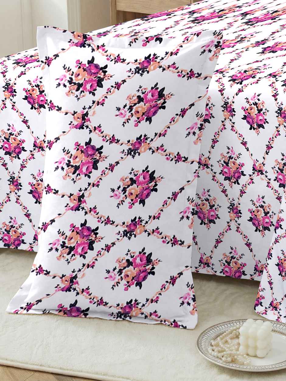 Dream Living 115 GSM Double Bedsheet Set |220 x 240 cm| With 2 Pillow Covers