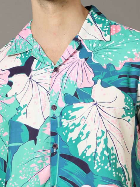 Bushirt Men's Co-ord Set | Leaflet Green - S