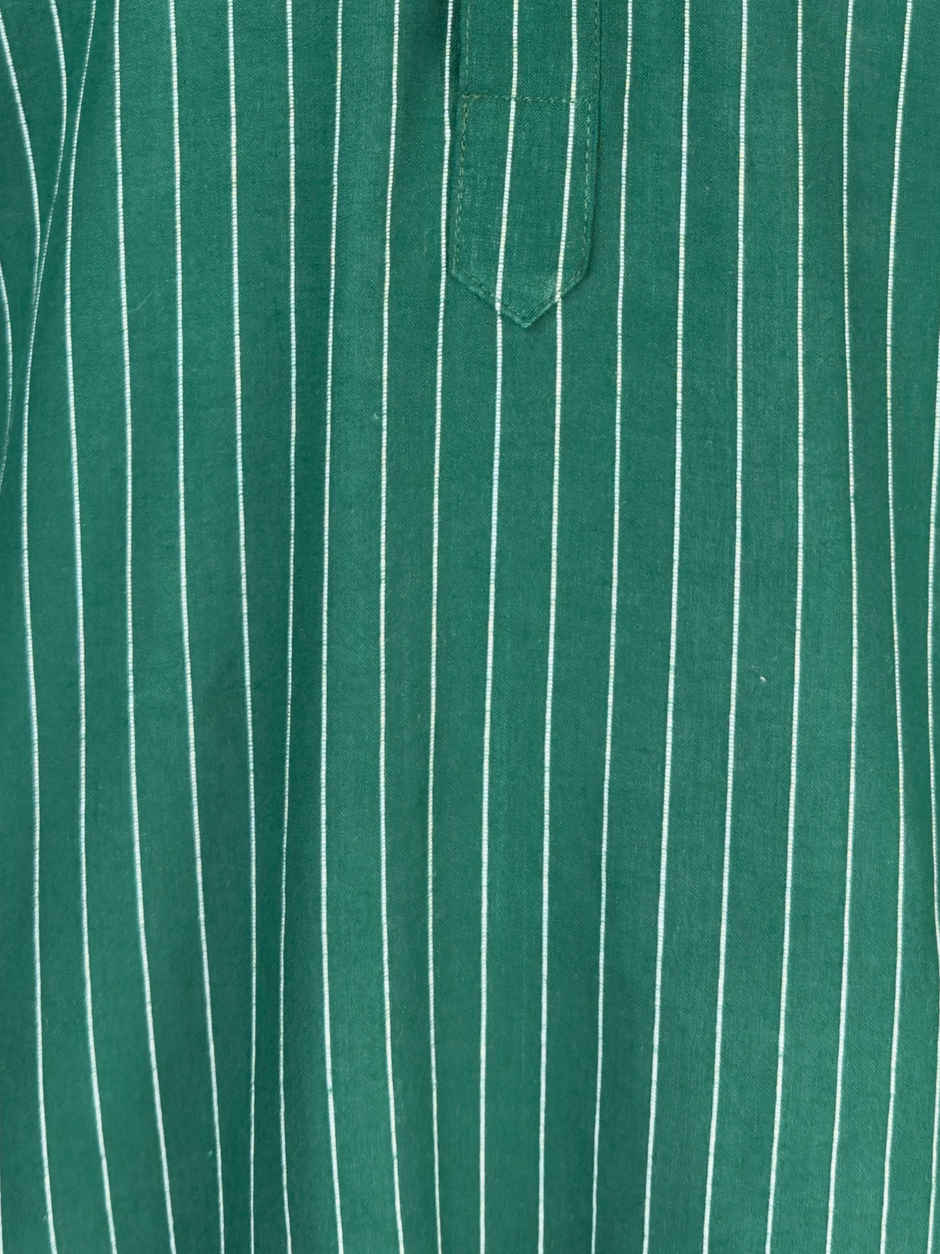 Vastramay Men's Cotton Kurta | Green - S