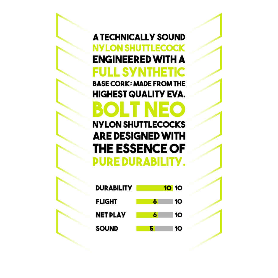 Li-Ning Bolt Neo Badminton Shuttlecock- Yellow (Slow)