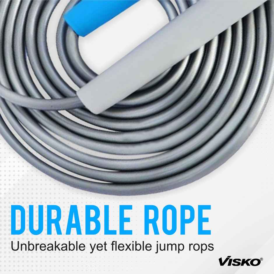 Visko Freestyle Skipping Rope | Blue & Grey Color - 275 cm