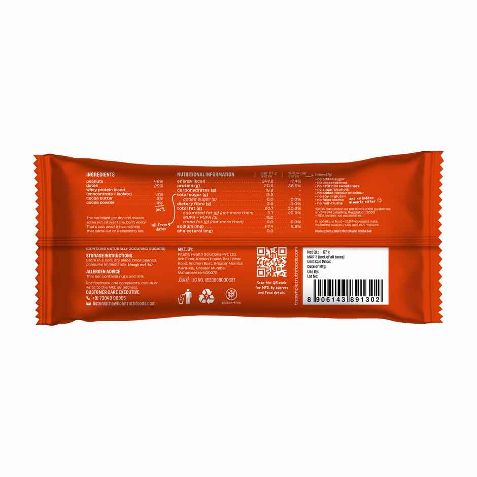 The Whole Truth 20g Protein Peanut Cocoa Protein Bar Combo