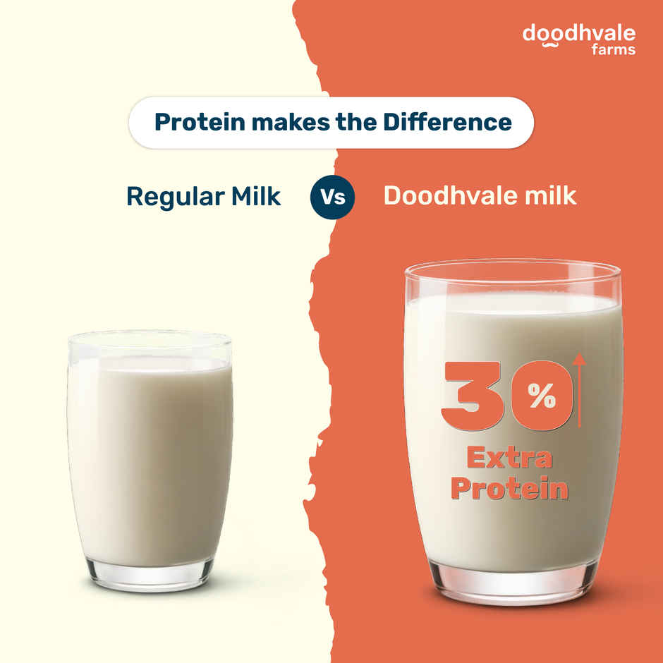 Doodhvale Farms Pure Desi A2 Cow Fresh Milk | Pouch