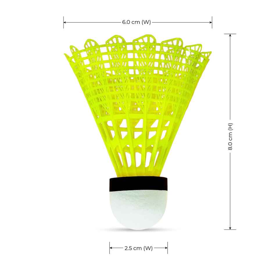 Li-Ning Bolt Neo Nylon Badminton Shuttlecock | Yellow | Slow