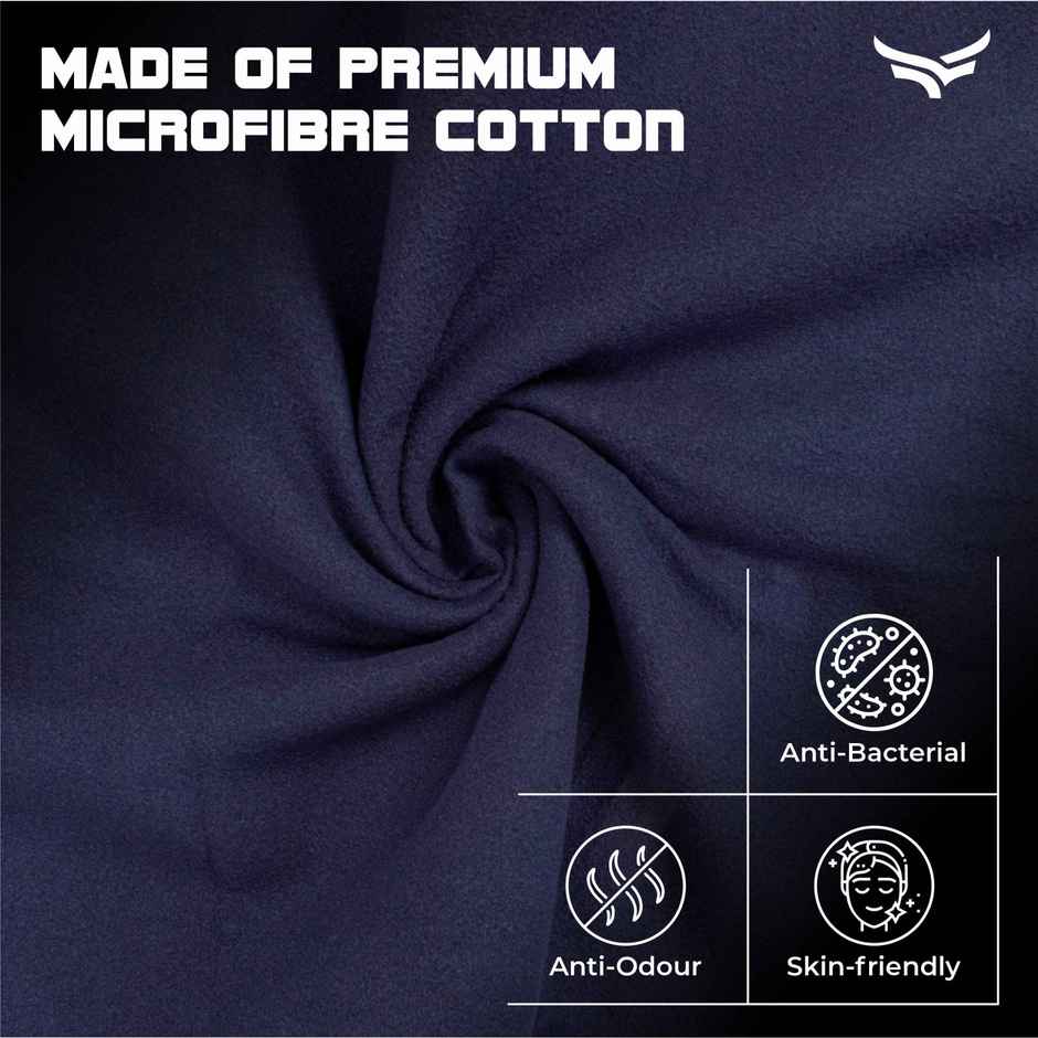Xtrim Microfiber Quick Dry Towel, Gym Towel, Sports Towel| 200 GSM | S | Navy Blue