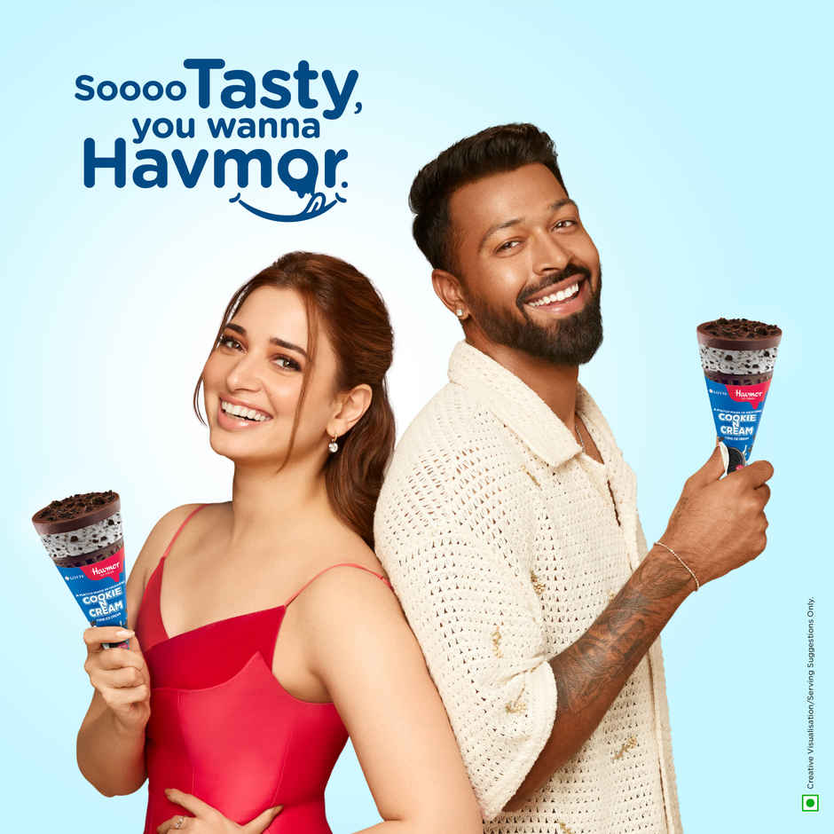 Havmor Cookie N Cream Cone | Crunchy Cone Treat Combo 