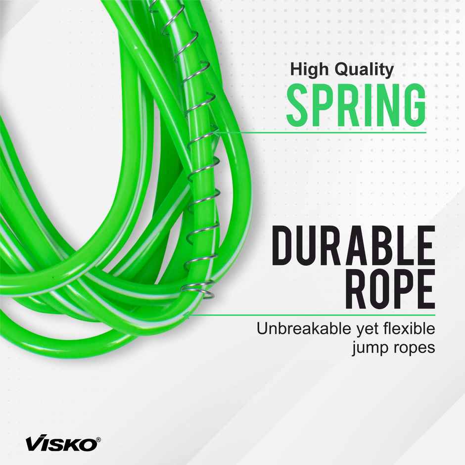 Visko Freestyle Skipping Rope | Blue & Black & Green - 275 cm
