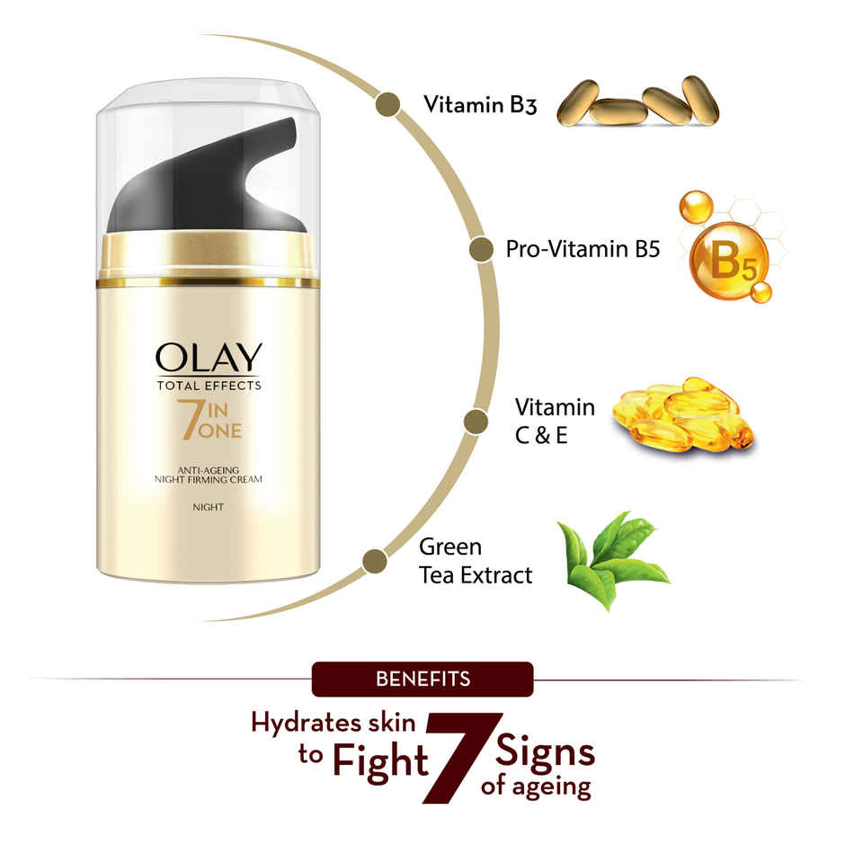 Olay Night Cream: Total Effects 7 In 1 Anti Ageing Night Moisturiser