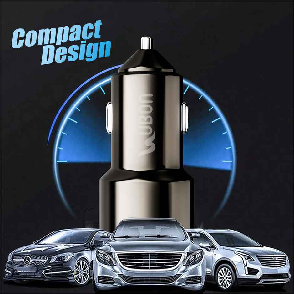 UBON Car Charger | 120W PD QC | Dual Ports USB & Type C