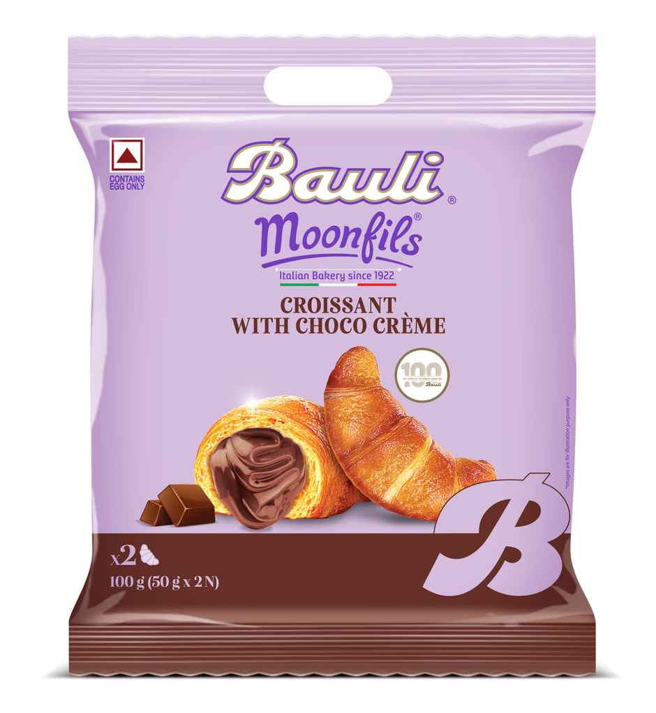 Bauli Moonfils Croissant Chocolate Twin Pack | Contains Egg Combo  