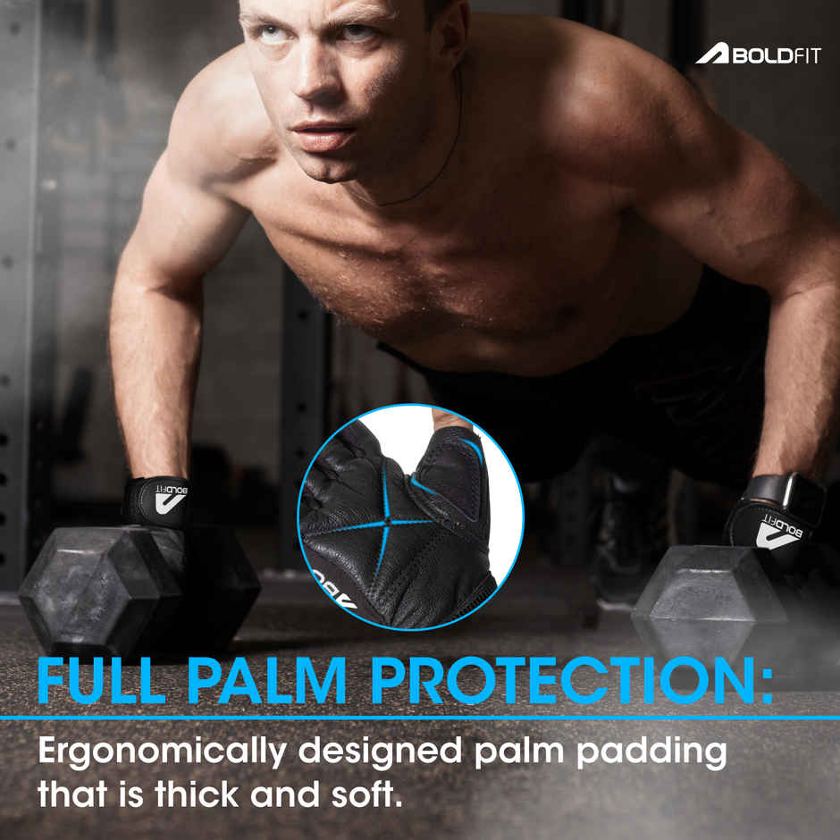 Boldfit Men's Gym Gloves with Wrist Support | Perfect for Exercise & Sports