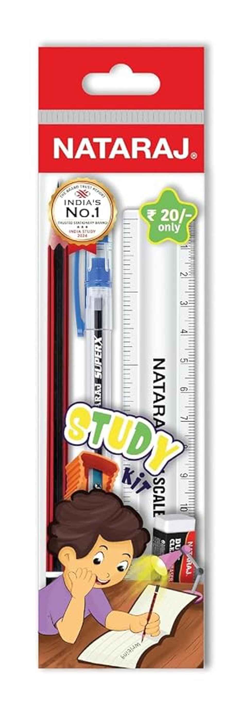 Nataraj Study Kit | Kids Gifting Set | Fun Children's Gift | Return Gift for Kids | For Kanjak | Pack of 10