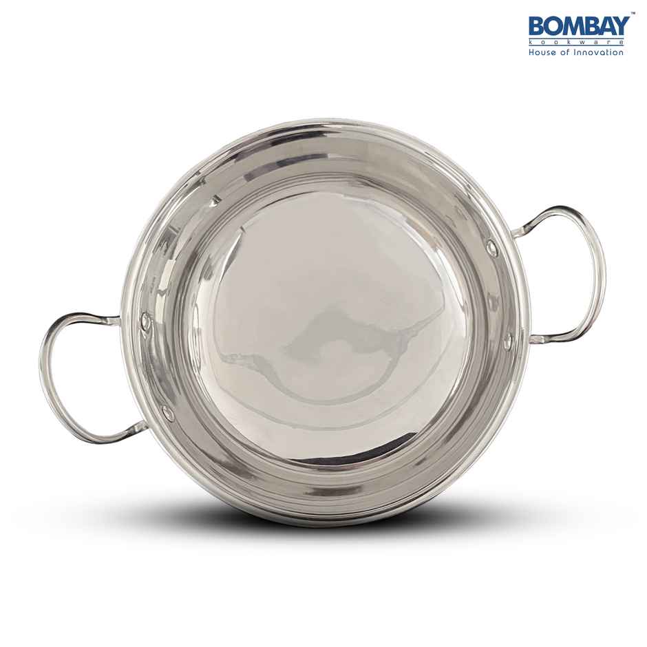 Bombay Kookware Stainless Steel Kadai With Copper Bottom (2 Ltr)