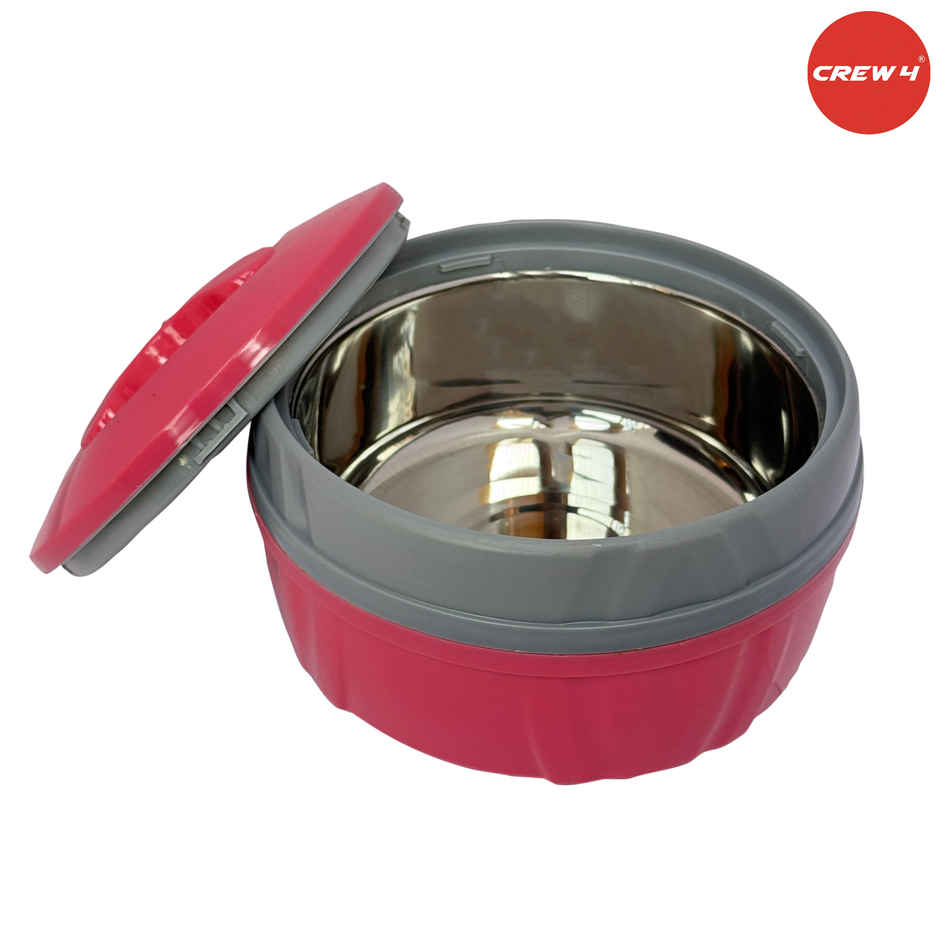 CREW4 Thermoware Casserole Set | Pink - 530 ml | 1 L | 1900 ml