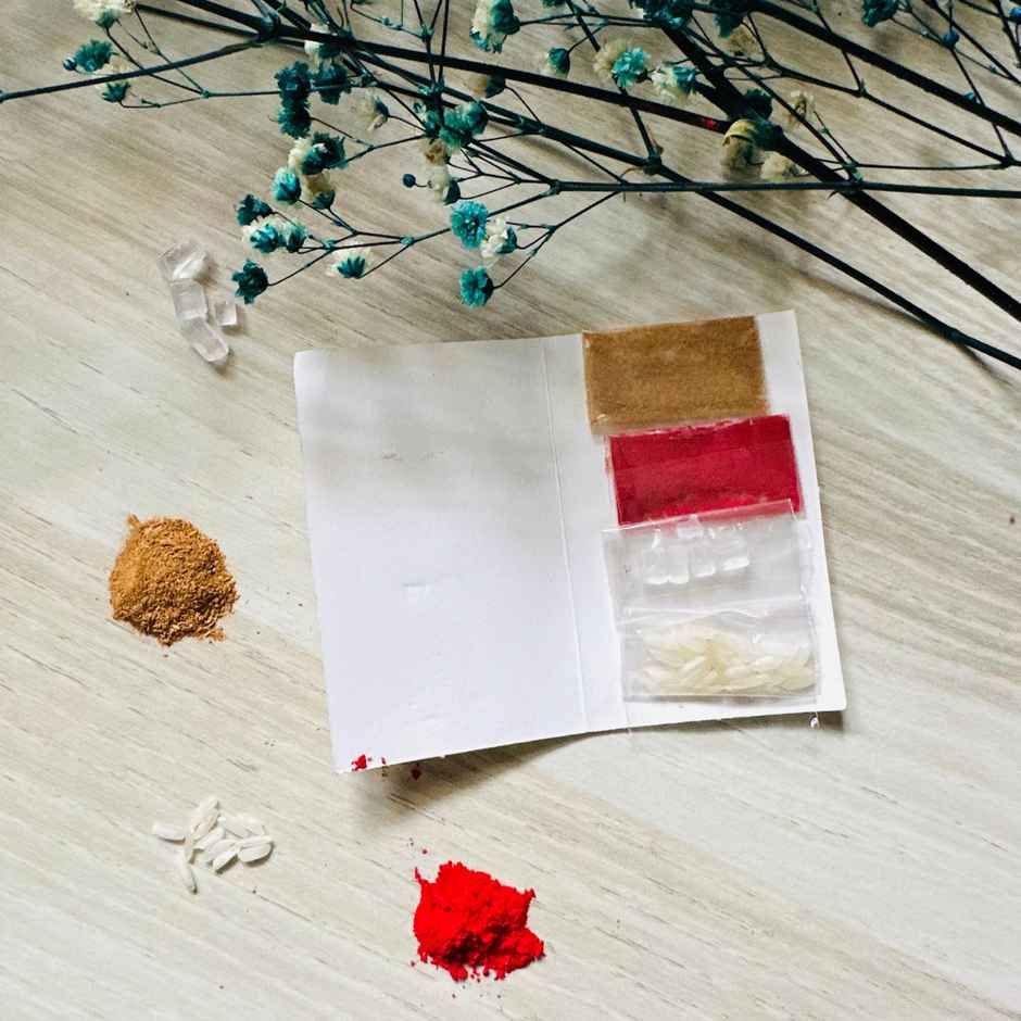 Roli Chawal Chandan Mishri Pouch Combo for Rakhi (eCraftIndia)