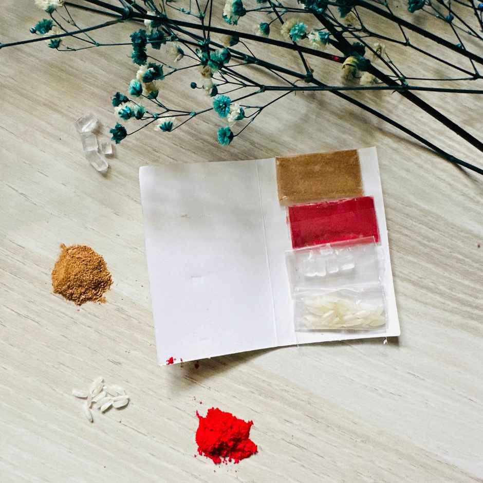 Roli Chawal Chandan Mishri Pouch Combo for Rakhi (eCraftIndia)