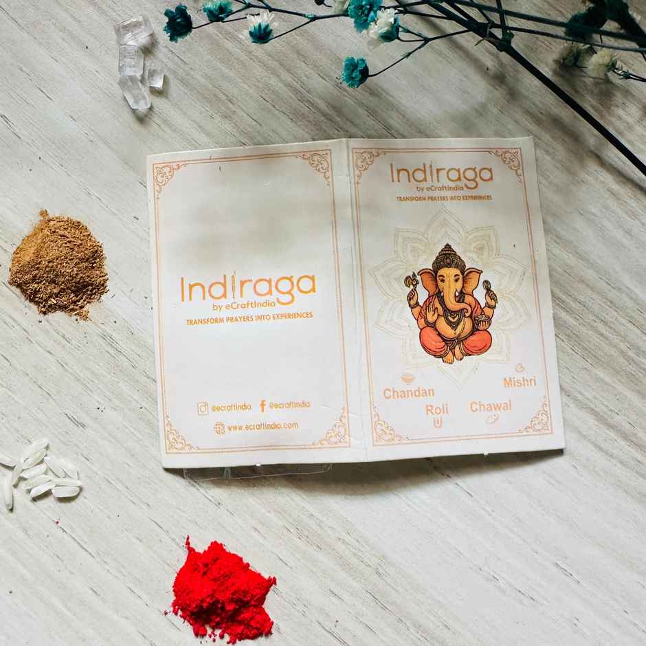 Roli Chawal Chandan Mishri Pouch Combo for Rakhi (eCraftIndia)