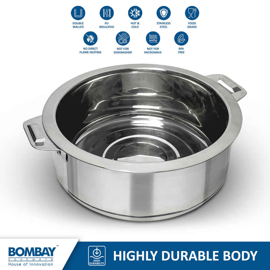 Bombay Kookware Della Casserole Set Pack Of 2 (2.7 L And 1.0 L)
