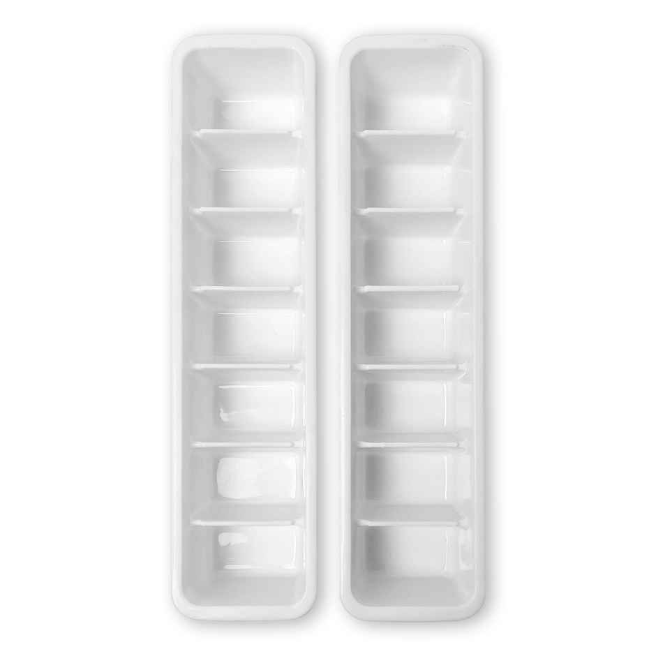 Ice Cube Tray with Lid (2 Pcs Set) (White)