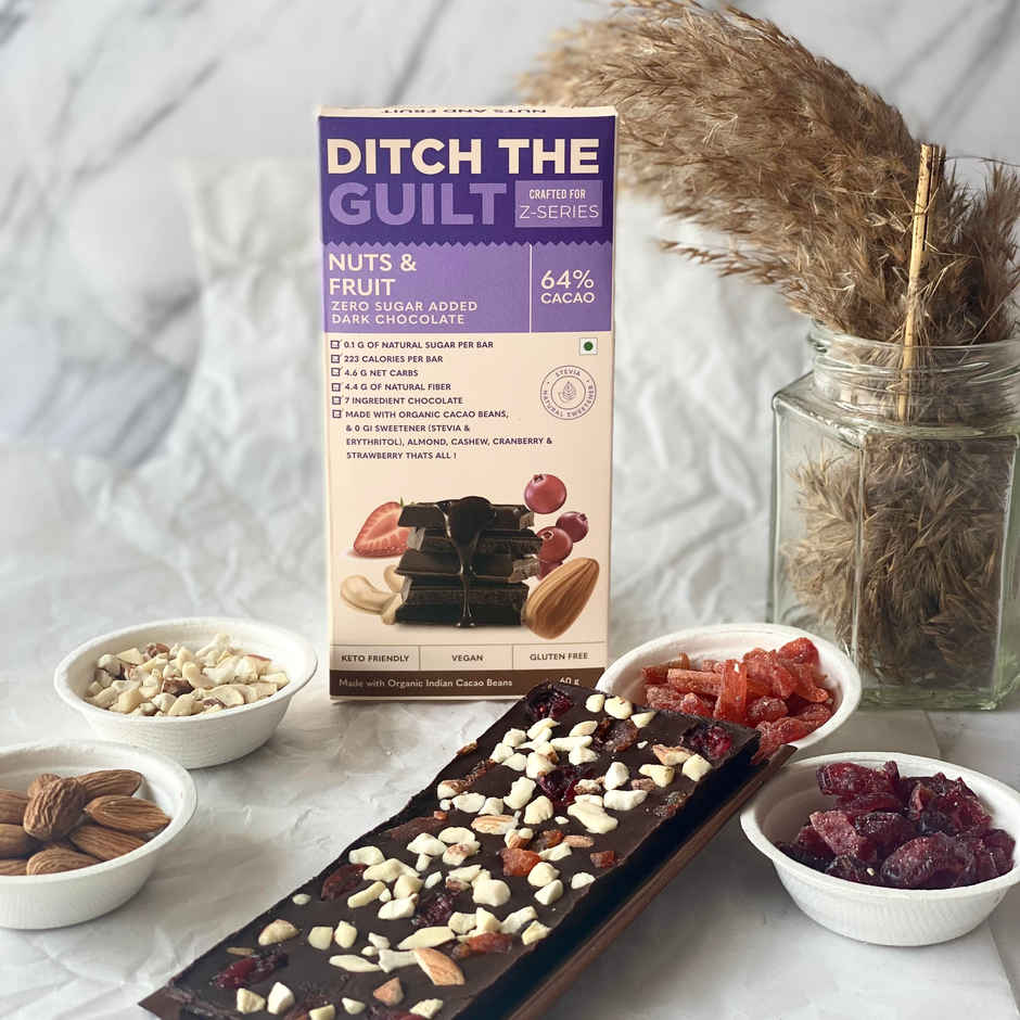 Ditch The Guilt Nuts and Fruits Dark Chocolate