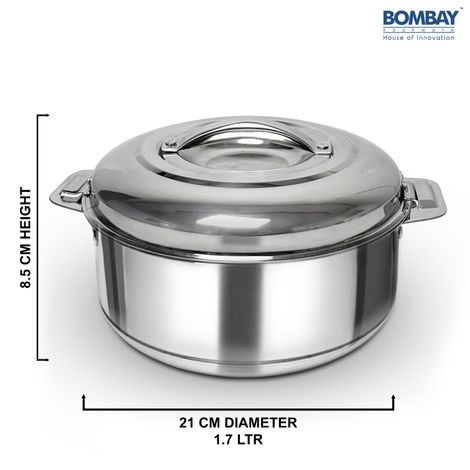 Bombay Kookware Stainless Steel Joy Casserloe - 1700 ml