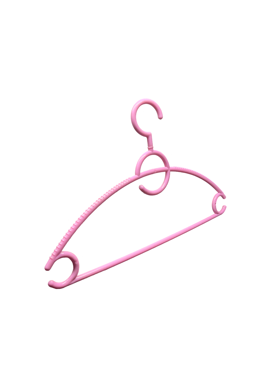Sinco 360 Rotating Hook Plastic Cloth Hanger - Pack of 3 pcs - Pink