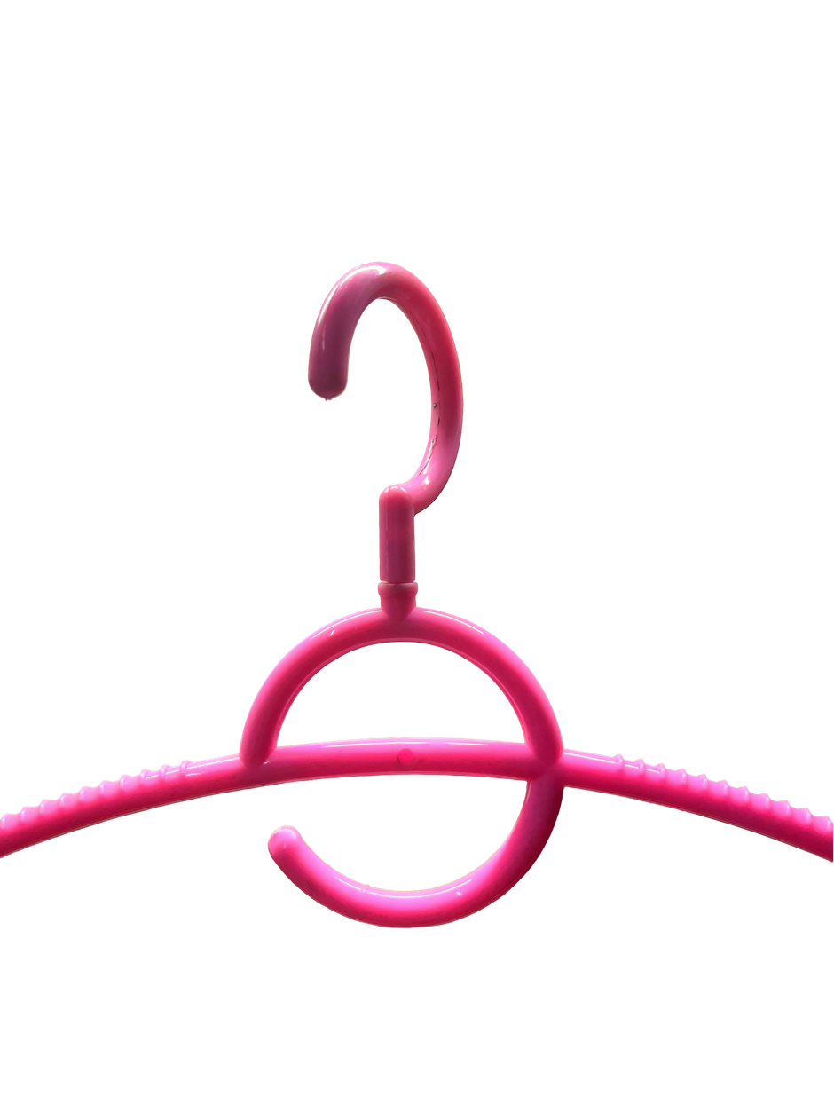 Sinco 360 Rotating Hook Plastic Cloth Hanger - Pack of 3 pcs - Pink