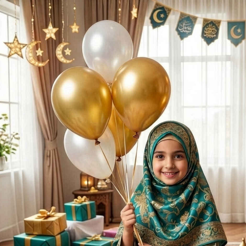 White and Golden Balloons Pack | Propcon
