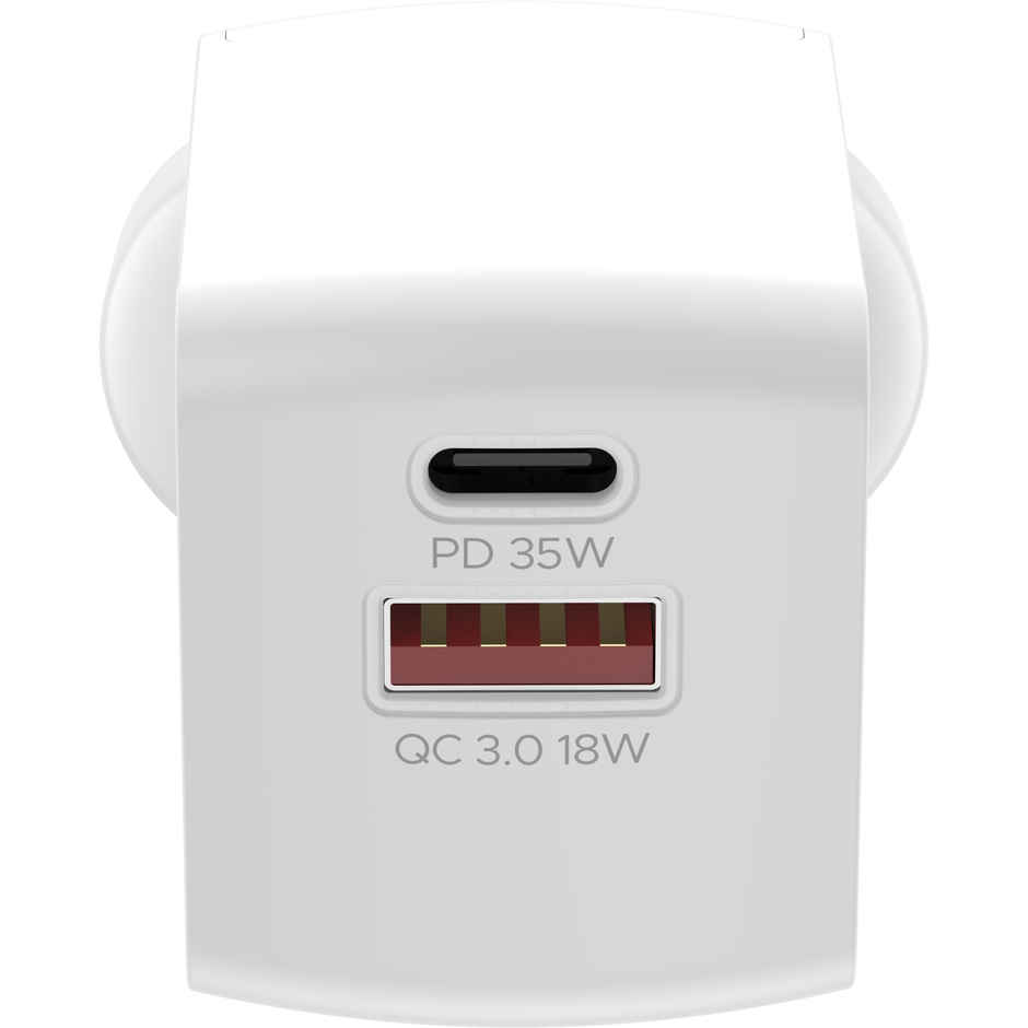 boAt 35W GaN Wall Charger w/GaN Chip Tech, Fast Charging w/PD,PPS & QC 3.0 (Crystal White)