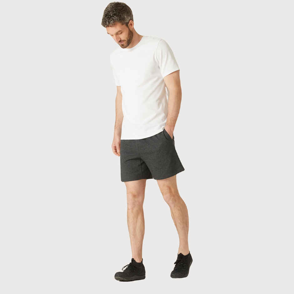 Decathlon | Domyos Men's Cotton Gym Shorts - Dark Grey, M