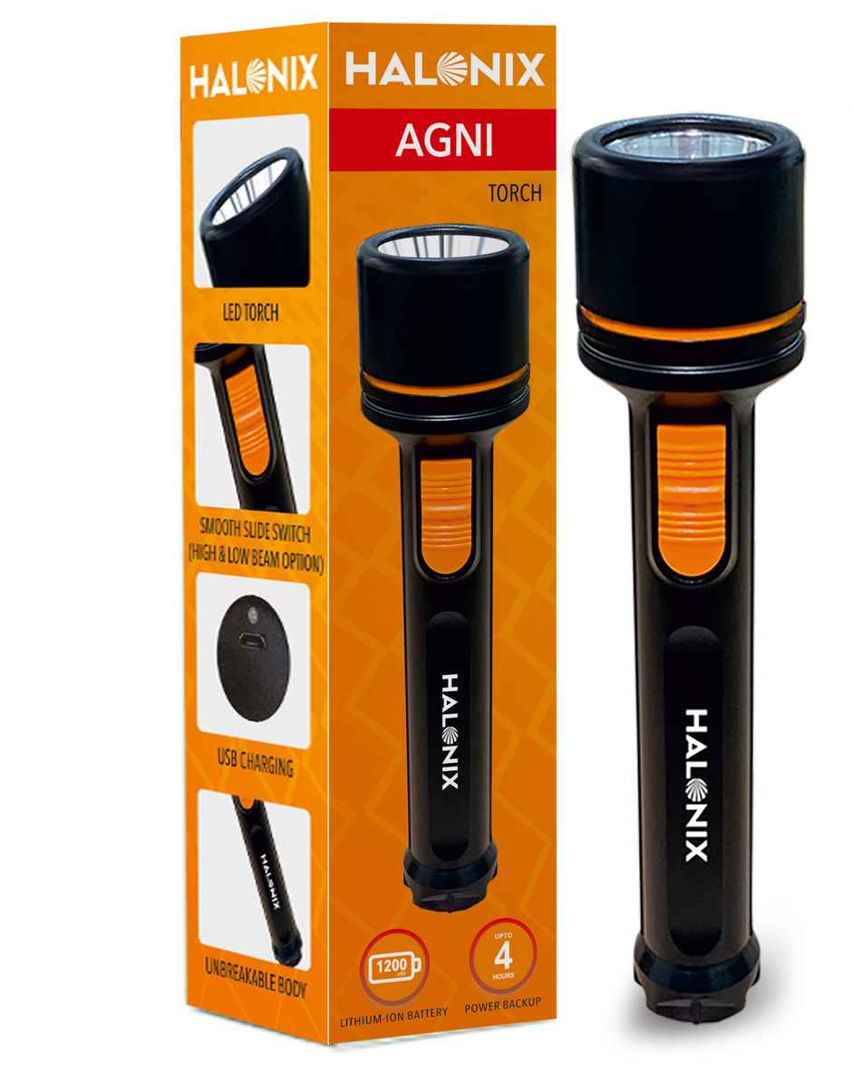 Halonix 3w Agni Rechargeable Torch