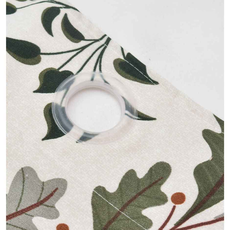 BAY6 Microfiber Cotton Door Curtains - Set of 2 - (9x4 ft) - Cream