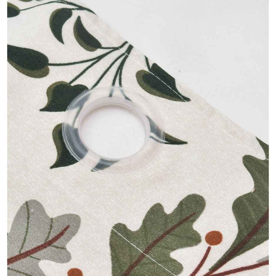 BAY6 Microfiber Cotton Door Curtains - Set of 2 - (8x4 ft) - Cream