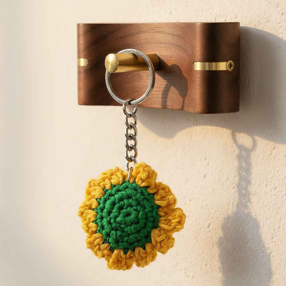 Crochet Flower Keyring | Small Gift for Loved Ones | Oye Happy