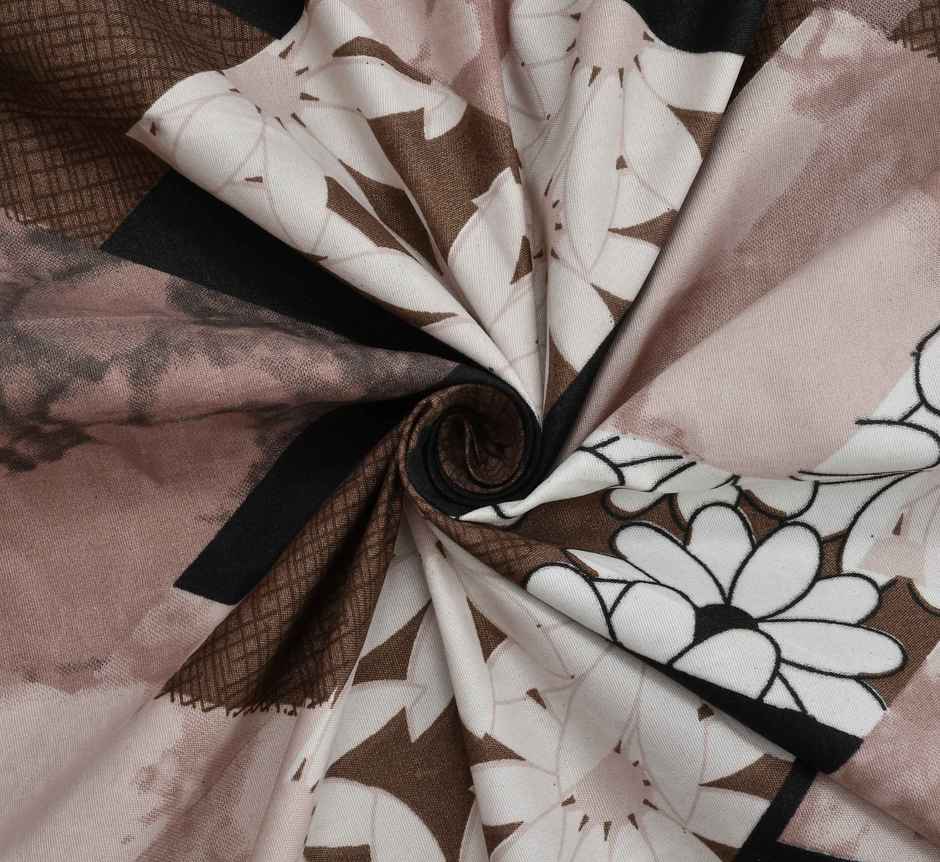 Furnofy Premium Double Geometric Bedsheet | With 2 Pillow Covers | Multicolor | 90 x 100 in