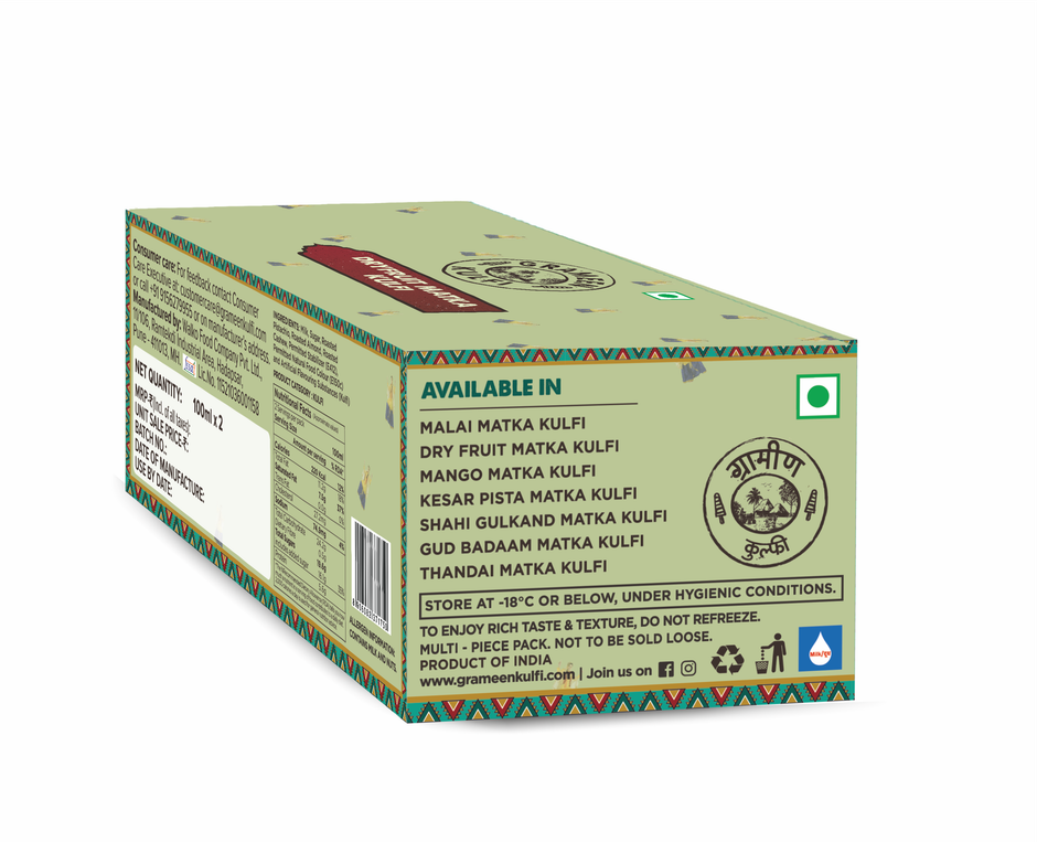 Grameen Dry Fruit Matka Kulfi Ice Cream Cup